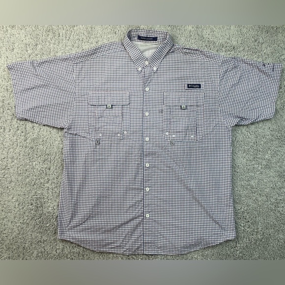Columbia Shirt Mens XL Super Bahama PFG Performance Fishing Gear Omni Shade Fish - Picture 1 of 8
